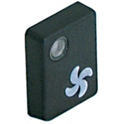 push button 24,6x18,7mm black symbol ventilation - Code 345732