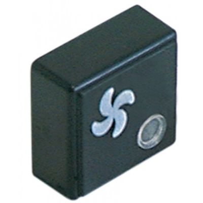 push button 23x23mm black symbol ventilation - Code 345745
