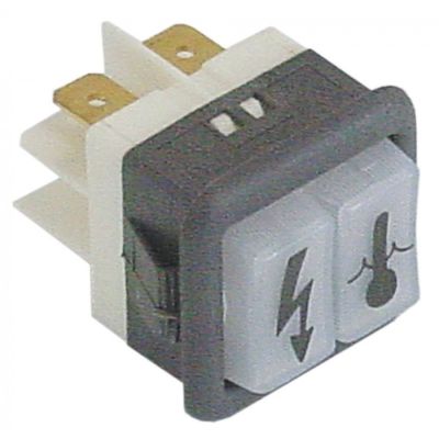 indicator light 27,8x25mm 24V white connection male faston 6,3mm temp.-resist. 125°C