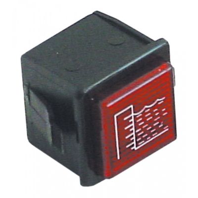 signal bulb socket 28,5x28,5mm red symbol level - Code 345927