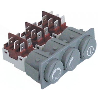 Intrerupator triplu, montare 28,5 x 77,5 mm - 345946