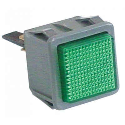indicator lamp 28,5x28,5mm 230 V green - 345978