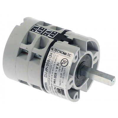 Comutator cu 5 pozitii 0-1-2-3-4, 16 A, ax patrat 5x5 mm - 345994
