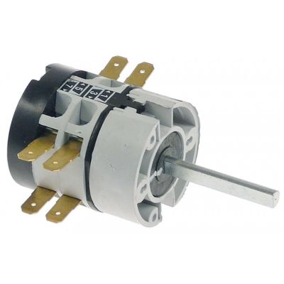 rotary switch 2 operating positions 0-1 4 groups type HD12X275R000 600V 12A shaft ø 6x4,6mm