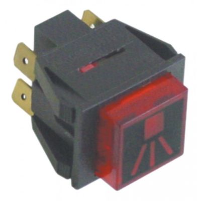 Intrerupator cu buton 2 NO, 250 V, 16 A, L 27,2x22,2 mm - 346051