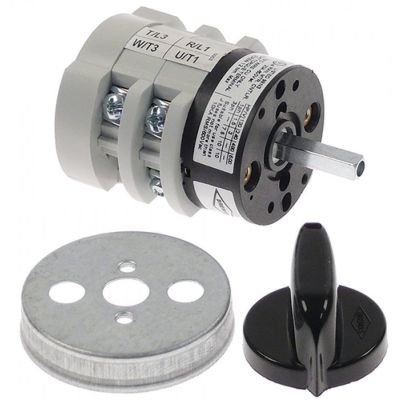 Intrerupator rotativ - comutator cu 2 pozitii 0-1, contacte 20 A, ax patrat 5 x 5 mm, CA0170003, CA0200003V - 346104