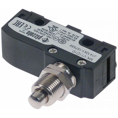 microswitch with plunger mounting distance 25 mm thread M12x0.75 250 V 1CO