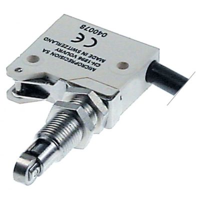 microswitch with roller plunger 250V 6A 1CO connection cable L1 31mm