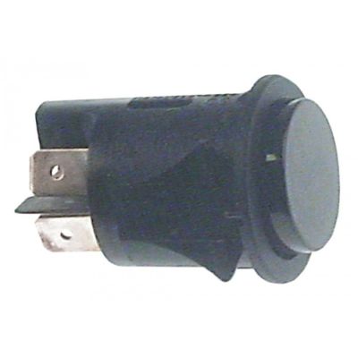 Buton intrerupator cu retinere, cu 2 contacte 2NO, 16A, 250V, montare ø 25 mm - 346316