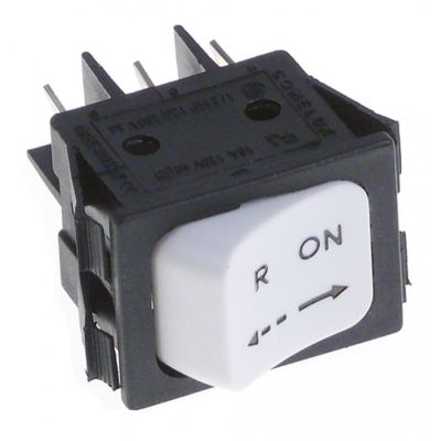 Intrerupator cu revenire cu 2 contacte in comutatie 2CO, 16 A, 250 V, alb, montare 30 x 22 mm - 346368