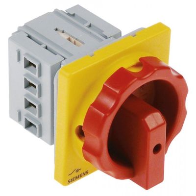 rotary switch 2 operating positions 0-1 type 3LD2003-0TK53 690V 16A shaft ø 6x6mm