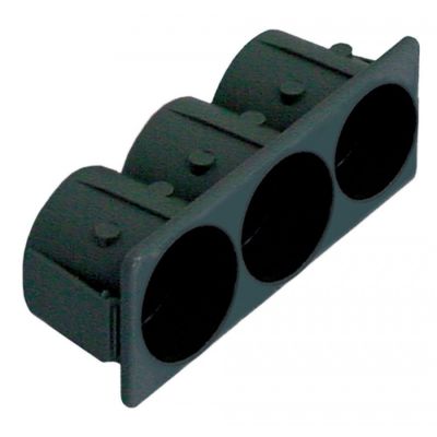 switch holder 28,5x77,5mm black threefold element holder - Code 346500
