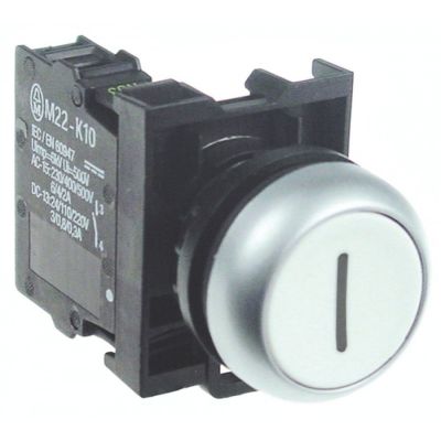 momentary push switch white ø 22,5mm 1NO I momentary