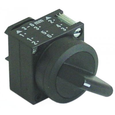 rotary selector ø 22mm black momentary switching sequence 0-1