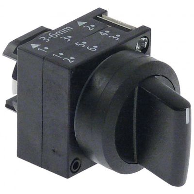 Comutator - selector fara retinere cu 3 pozitii 1-0-2, ø 22 mm - 346629