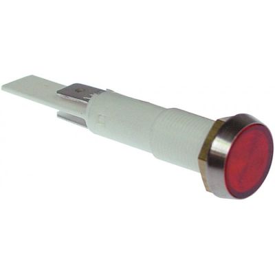 indicator light ø 10mm 230V red connection male faston 6,3mm