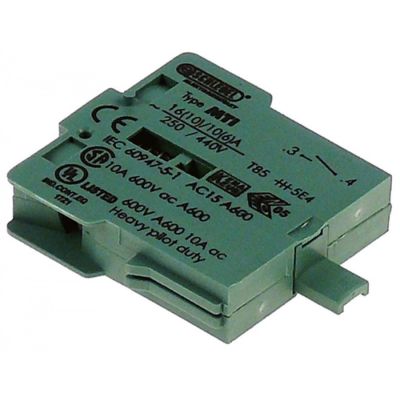 contact block green 1NO connection screw connection 250V 16A