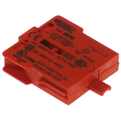 contact block red 1NC connection screw connection 250V 16A