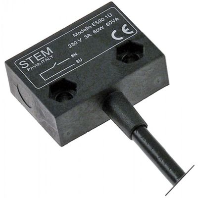 Micro intrerupator magnetic 36 x 26 mm, 1NO, 230 V, putere nominala 3 A, 60 W, cablu 5500mm - 347000
