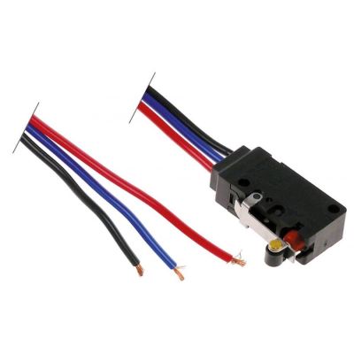 microswitch with handle with a switch 250V 5A 1CO connection cable environment temperature max. 85°C
