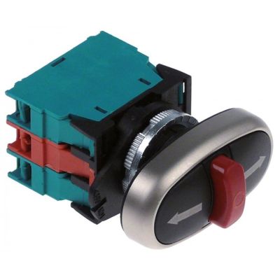 momentary push switch mounting ø 22mm black/red 1NO/1NC/1NO 230V 16A arrow right/left