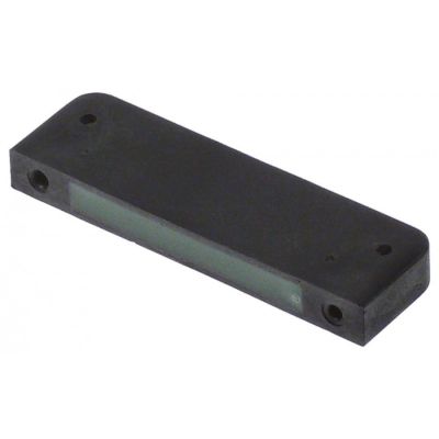 Magnet L 63x19 mm, H 7,3 mm, distanta intre gauri 52,5 mm, diametru gaura ø 2,25 mm - 347200