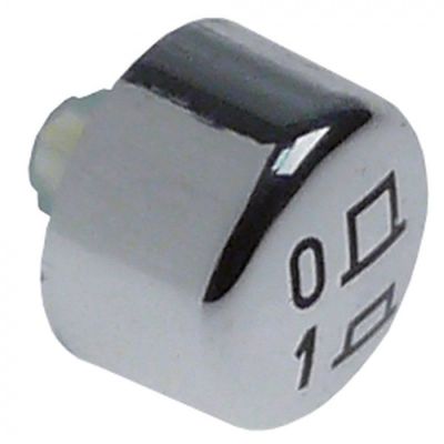 push button ø 11,9mm shaft 3,7x3,7mm shaft length 4mm chrome-plated 0-1