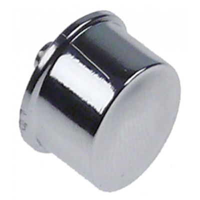push button external size 17x13mm shaft 3,5x3,5mm chrome oval