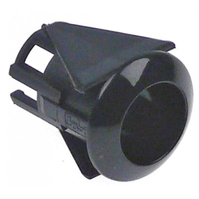 element holder mounting ø 16mm black arched H 23,5mm ø 15,9mm ED ø 20mm