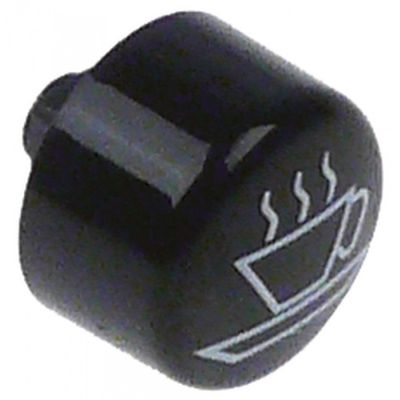 push button ø 11,9mm shaft 3,7x3,7mm shaft length 4mm black coffee
