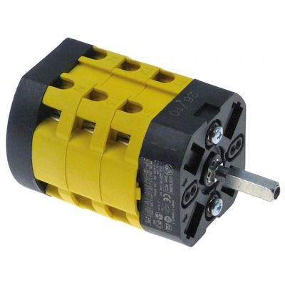 rotary switch 3 operating positions 0-1-2 type 20A shaft ø 5x5mm shaft length 23mm shaft square