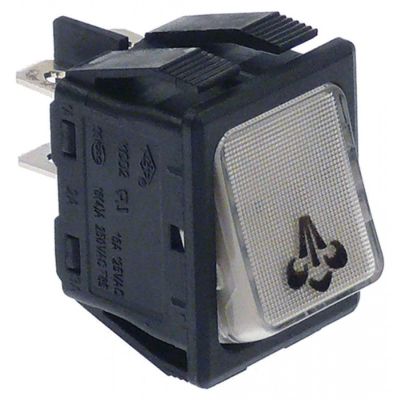 Intrerupator fara retinere - buton 30x22 mm, 2 NO, 250 V, 16 A, simbol abur MARZOCCO L286/1 - 347352