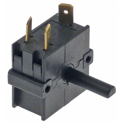 rotary switch 4 0-1-2-3 2 type 250V 16A shaft ø 6x4,6mm shaft length 22,5mm with knob