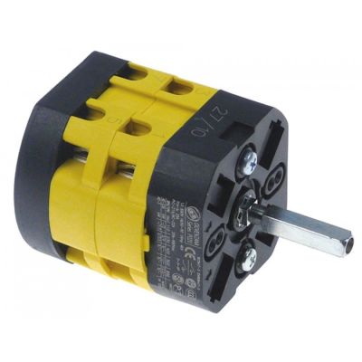 rotary switch 2 operating positions 0-1 4 -poles 20 A shaft ø 5x5mm shaft length 23 mm ø 44/48mm - 347404