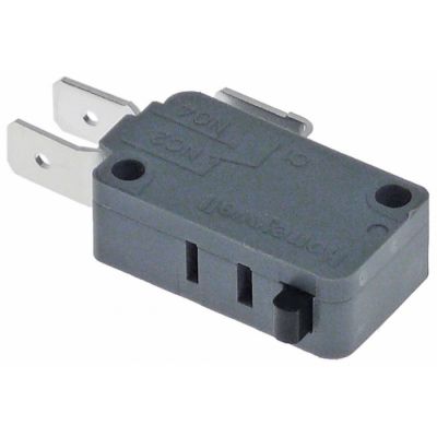microswitch with plunger 250V 10A 1CO connection male faston 6,3mm L1 29,6mm