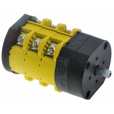 Intrerupator rotativ - selector, Serie CX25, CX250881S, cu 3 pozitii 0-1-2, cu 6 contacte 25 A, ax patrat 6x6 mm - 347427