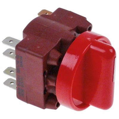 Intrerupator rotativ cu 4 pozitii, 0-1-2-3, cu 4 contacte, tip 4RH, 400 V, 16 A, ax ø 6x4,6 mm, L ax 18 mm - 347471
