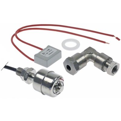 float switch 1/8" 1NC ø 26mm L 26mm mounting ø 10mm 230V 0,5A cable cable length 600mm