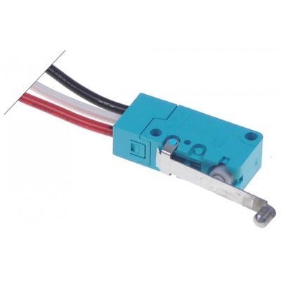 microswitch with lever 250V 3A 1CO connection cable 300mm