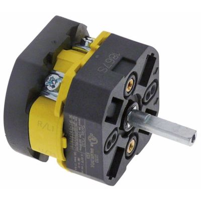 Intrerupator rotativ cu 2 pozitii O-1, cu 2 contacte 20 A, ax ø 6x4,6 mm - 347503
