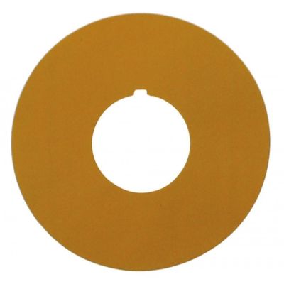 sticker for emergency shut-down switch yellow ID ø 22,3mm ED ø 60mm