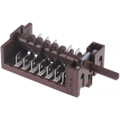 operation switch 6 operating positions 7NO switching sequence 0-1-2-3-4-5 16A shaft ø 6x4,6mm