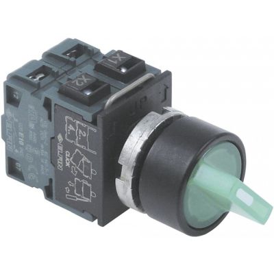 rotary selector ø 22mm green switching sequence 0-1 2NO 10A complete