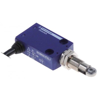 Intrerupator cu rola, limitator de pozitie XCMN21F2L1, contacte 1NC/1NO, 50 x 30 x 16 mm - 347615