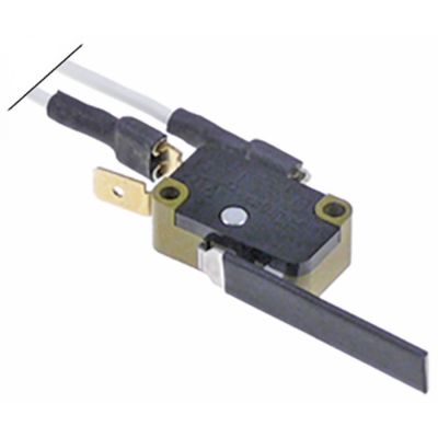 microswitch with lever 250V 12A 1CO connection male faston 6,3mm L 51mm
