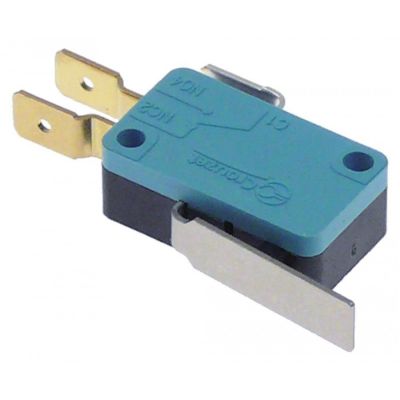 microswitch with lever 250V 16A 1CO connection male faston 6,3mm L 33mm