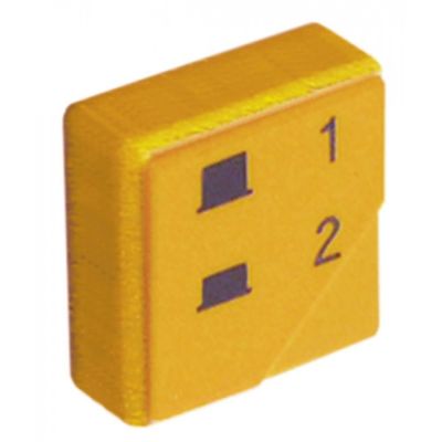 push button size 23x23mm yellow programme