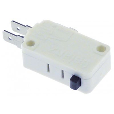 microswitch with plunger 250V 15A 1CO connection male faston 4,8mm