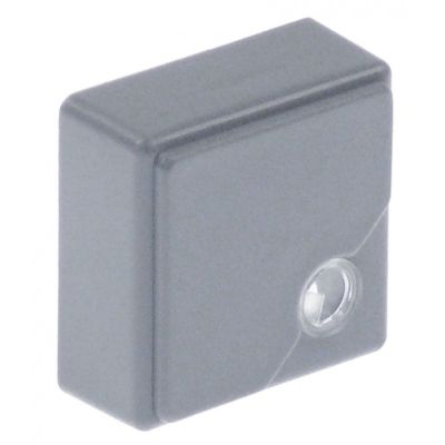 push button size 23x23mm grey with lens