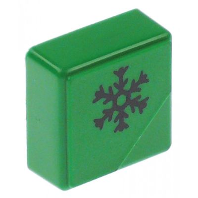 push button size 23x23mm green cold rinsing